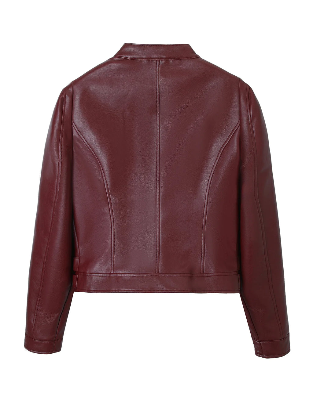 PU leather jacket, high-end women's coat, fashionable street motorcycle leather jacket, zipper women's clothing