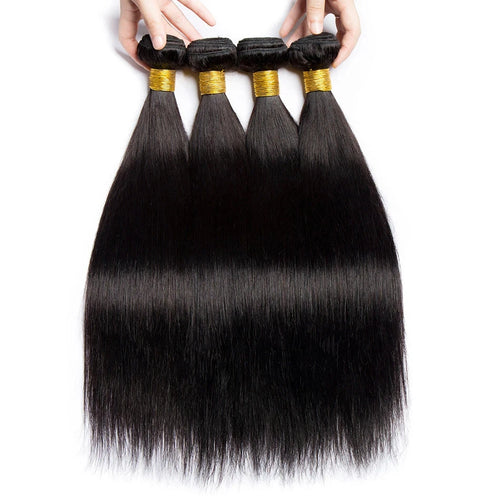 8-32 Inch Bone Straight Human Hair Weave Bundles 12A Brazilian Natural Color Remy Human Hair Extension 1/3/4 Bundles Weft