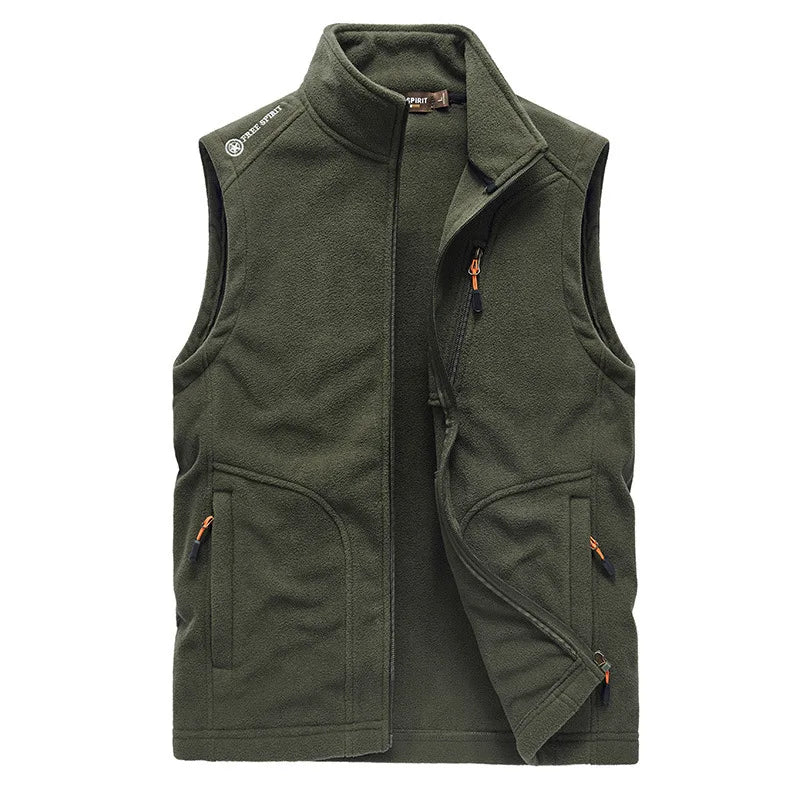 Men Fleece Warm Vest Jackets Autumn Winter Leisure Waistcoat Outdoor Tactical Military Hunting Hiking Motorcycle Fishing Vests