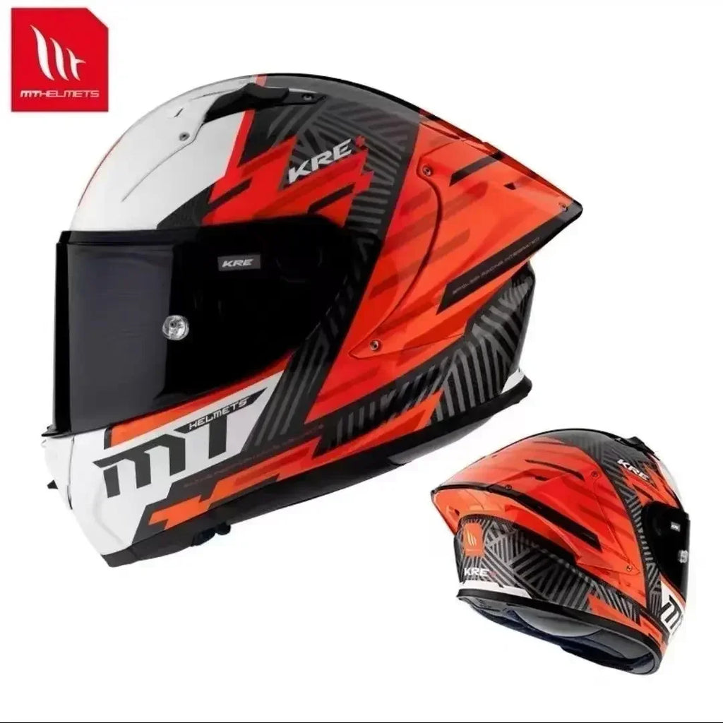 MT KRE+ Carbon Fiber Motorcycle Helmet ECE DOT Approved Full Face Professional Racing Off-road Helmet Cascos Para Moto for FIM