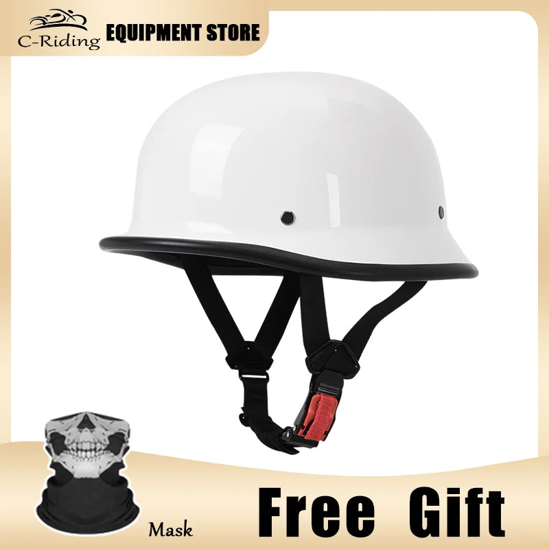 Oversize XXL-4XL Size German Style Vintage Helmet Motorcycle Face Helmet Biker Pilot Casco Moto Motorcycle Helmet DOT