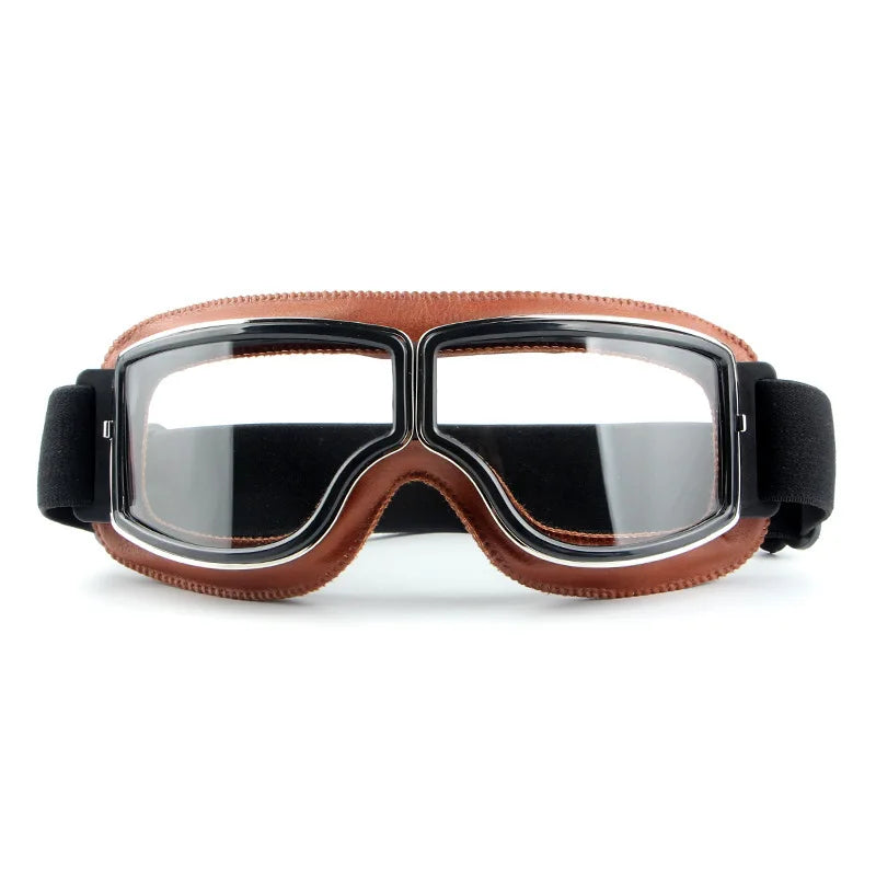 Metal frame retro goggles, motorcycle off-road riding glasses, outdoor sports windproof and dustproof bicycle goggles