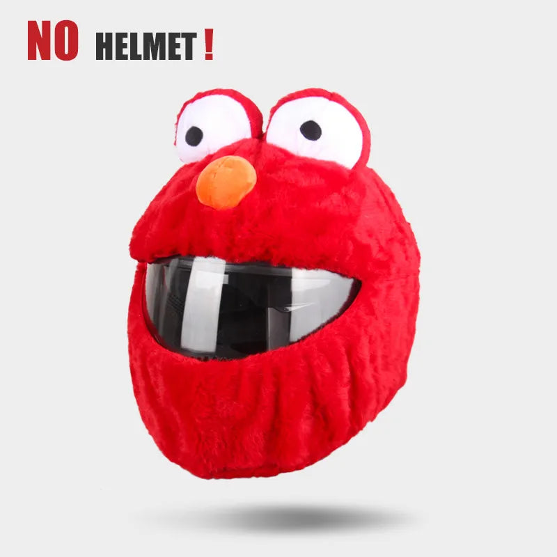 Uchoose Motorcycle Helmet Cover Cartoon Plush Helmets Hat With Crazy Large Flexible Ears Funny Helmet Protective Case For Riding