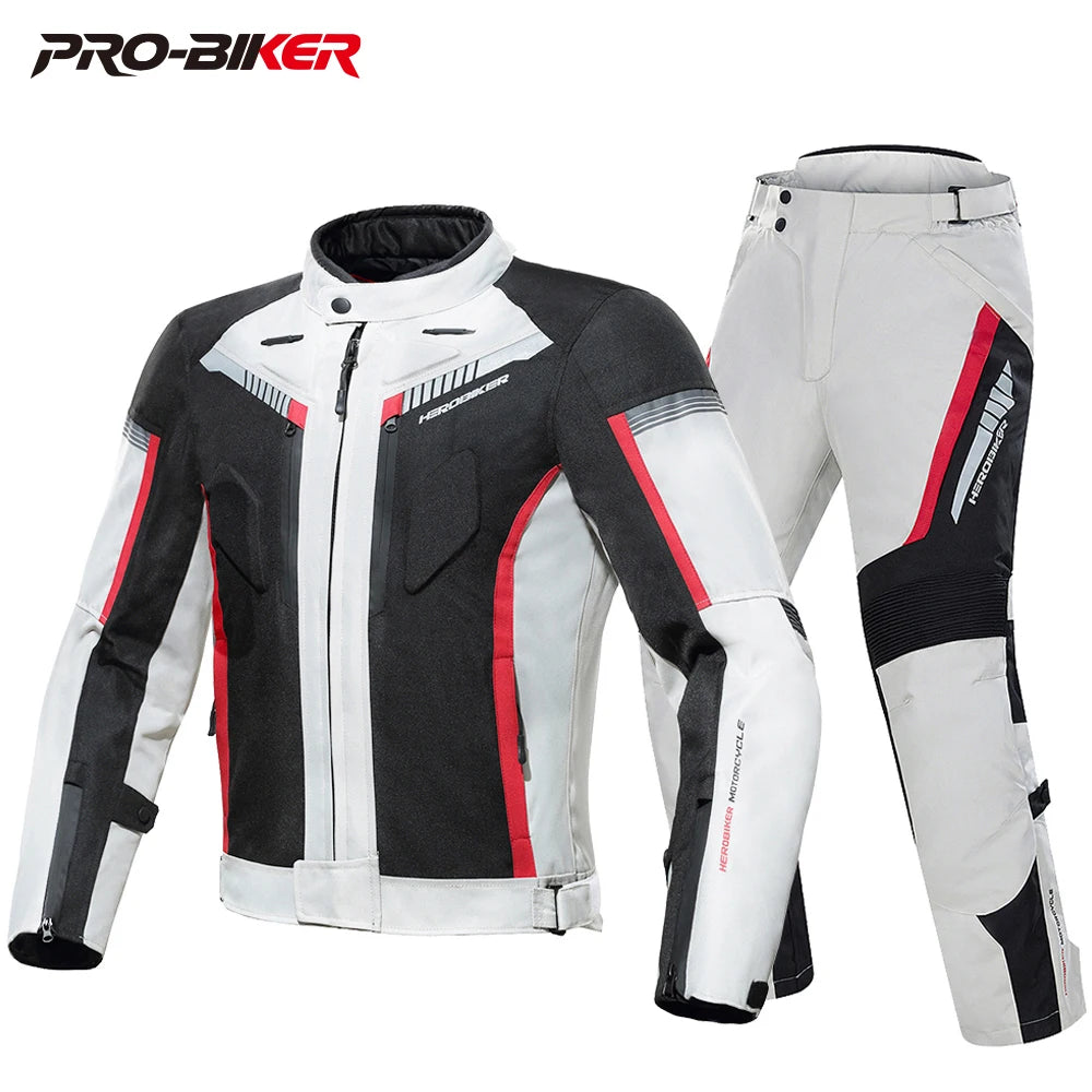 Waterproof Motorcycle Jacket Man Riding Racing Jacket Motocross Jacket Moto Pants Moto Protection With Removeable Linner