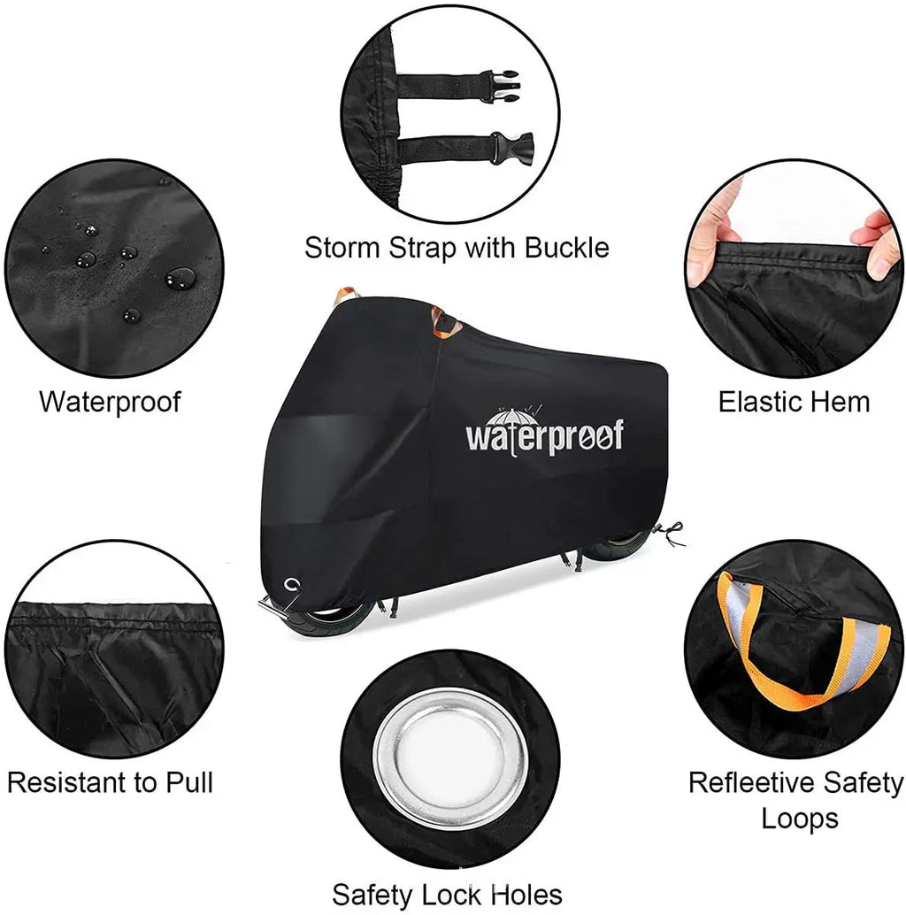 Motorcycle cover, sun protection and rain cover