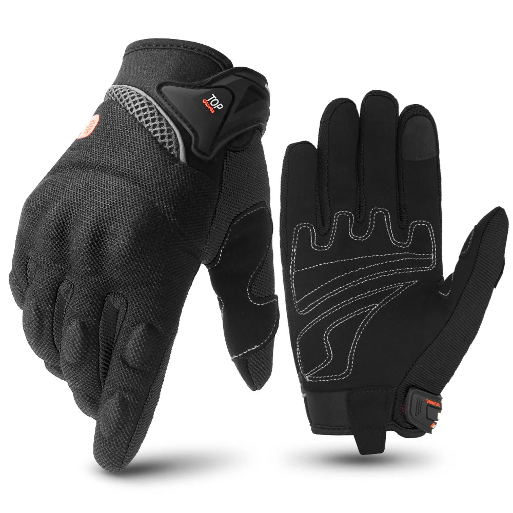 Summer Motorcycle Gloves Breathable Riding Gloves Hard Knuckle Touchscreen Motorbike Gloves For Dirt Bike Moto Full Finger Glove