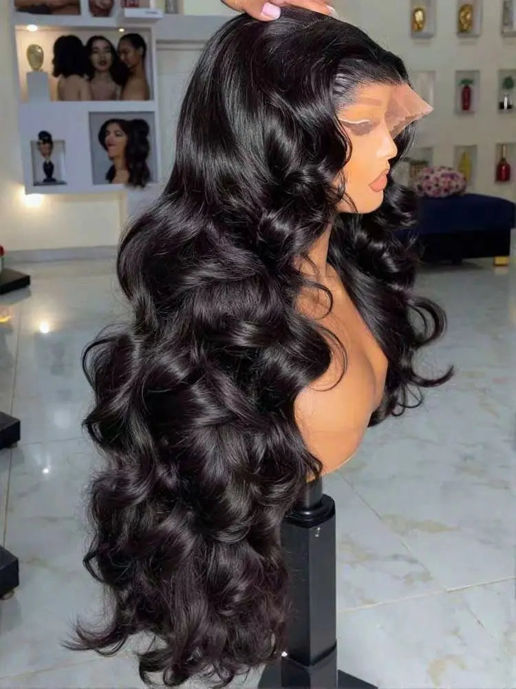 Body Wave 250 Density 30 40 Inch 13x6 HD Lace Front Brazilian Human Hair Wigs 13x4 Frontal Wig 5x5 Glueless Closure Loose Water