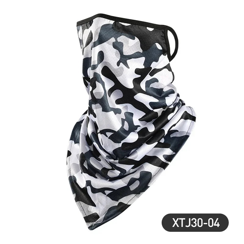 Summer Cold Ice Motorcycle Face Mask Men Skull Caps Helmet Balaclava Headwrap Bandana Face Shield Headband Running Cycling Hat