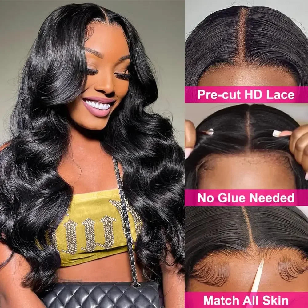 Body Wave 13x6 HD Lace Frontal Wig Brazilian 30 38 Inch Body 200 Density 13x4 Transparent Lace Frontal Human Hair Wigs For Women