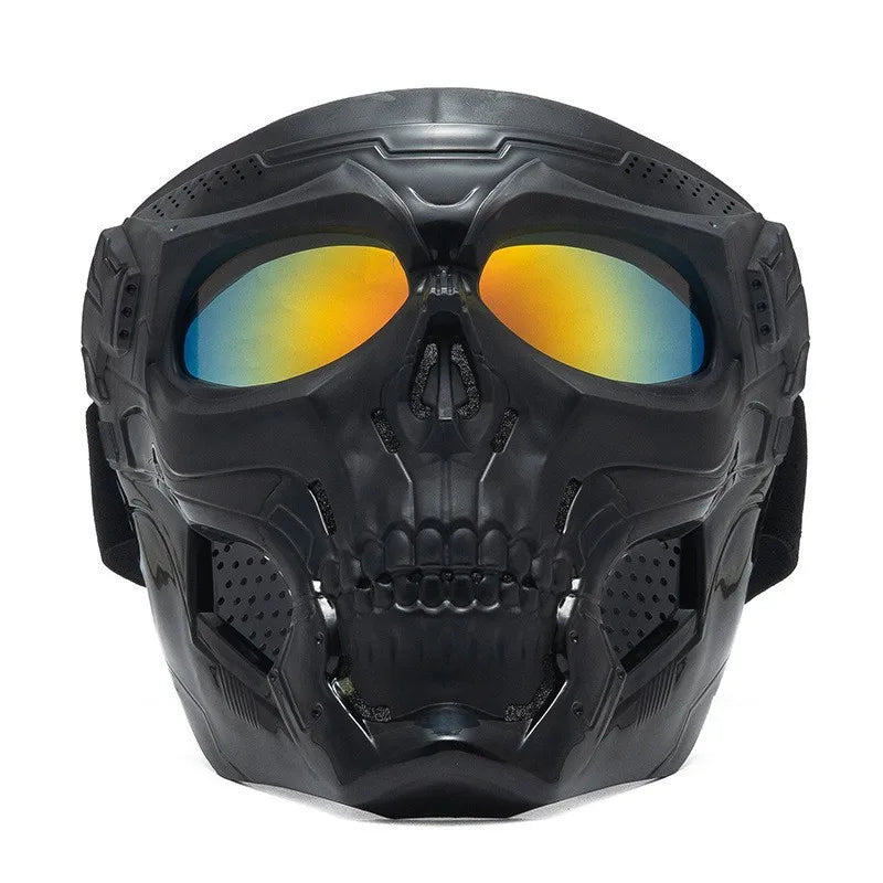 Motorcycle skull mask wind goggles outdoor sports riding glasses Halloween props windproof tactical mask