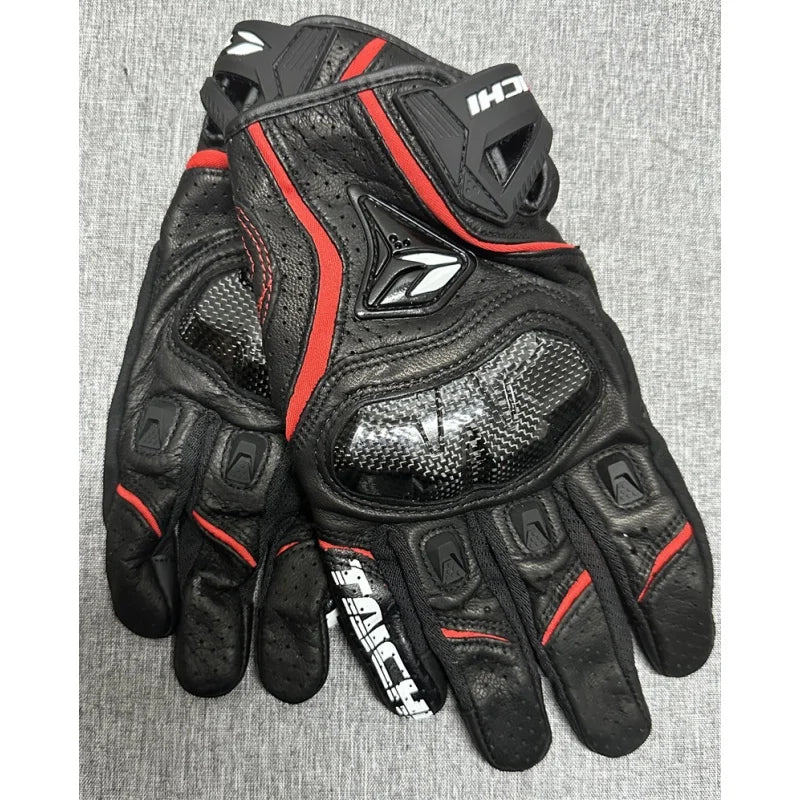 Motorcycle Gloves Genuine Leather Men's Motocross Racing Gloves RST390 Gloves Four seasons Touch Screen Guantes Moto
