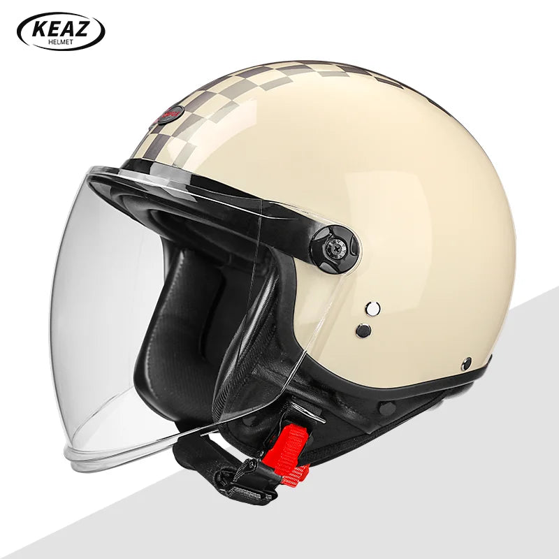 DOT Certified Universal 3/4 Open Face Motorcycle Helmet Advanced Technology for Maximum Comfort for Adult Long Rides All Seasons