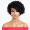Lekker Short Pixie Cut Afro Kinky Curly Bob 100% Human Hair Wigs For Women Brazilian Remy Hair Full Machine Made Clearance Wigs