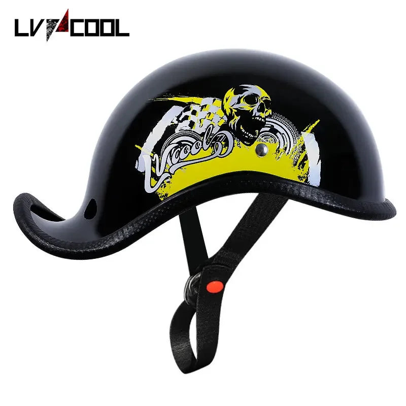 Retro Motorcycle Half Helmet Fashion Bailer for Scooter Safety Helm Spring Summer Capacetes De Moto