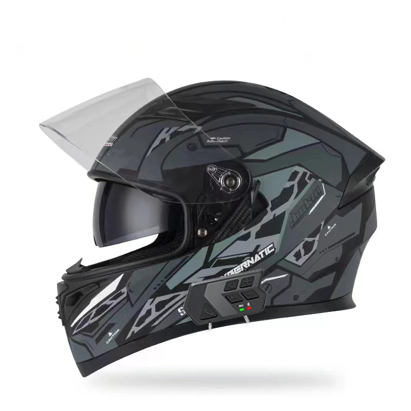 JieKai motorcycle helmet motocross full helmet with Bluetooth earphones for men women all season casco moto cascos para moto