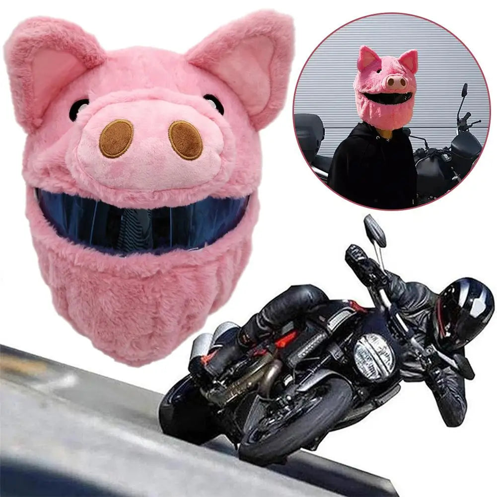 Motorcycle Helmet Covers Suitable For Most Full Face Helmets, Decorative Animal Plush Motorbike Helmet Cover For Fun Rides V7o2