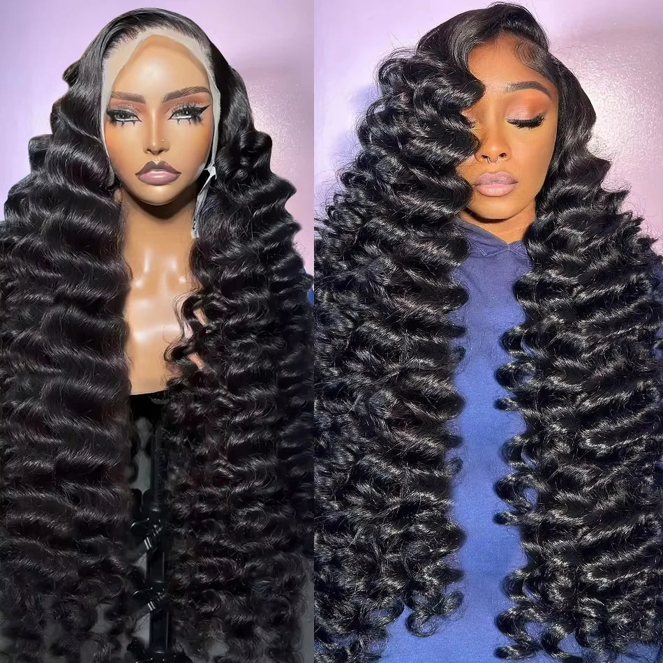 Loose Wave 13x6 Lace Front Human Hair Wig 30 Inch Brazilian Water Deep Wave Wigs 4x4 HD Lace Wig For Women 13x4 Human Hair Wigs