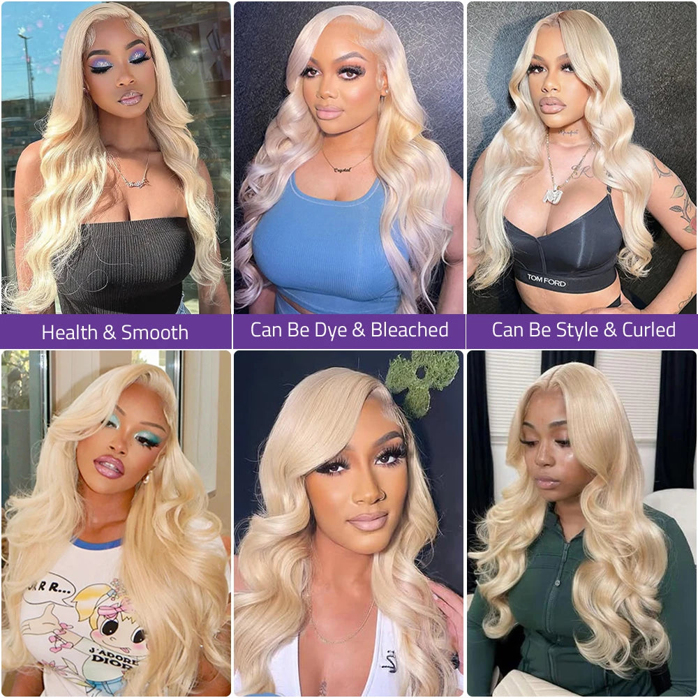 40 Inch 613 HD Lace Frontal Wig 13x6 Transparent Colored Body Wave Human Hair Wig 13x4 Blonde Human Lace Frontal Wig 200 Density