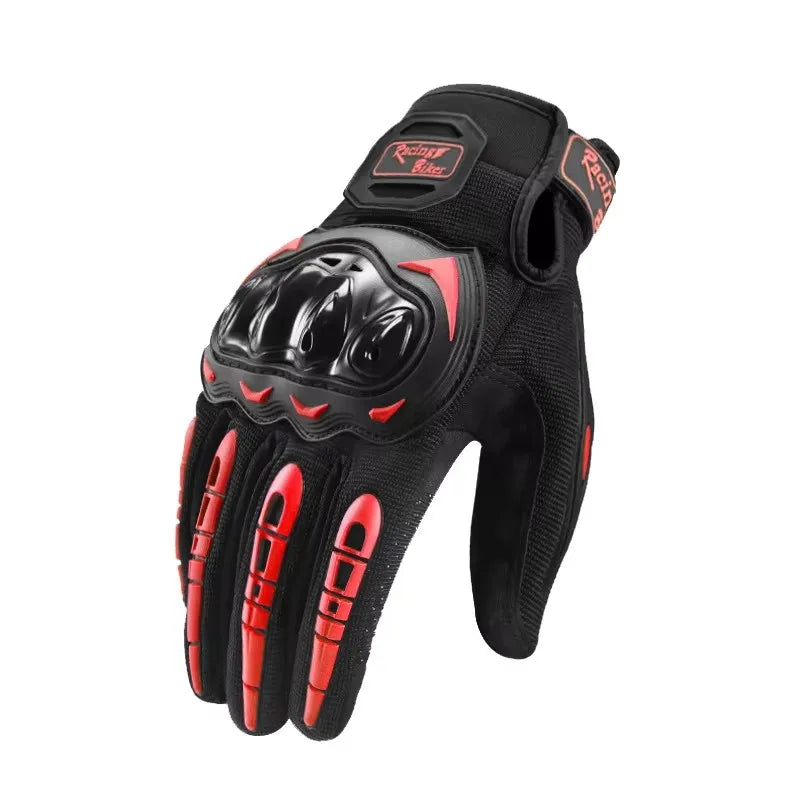 Protecting joints Black Motorcycle Gloves Blue Guantes Waterproof Touch Screen Full Finger Leather Anti-fall Moto Non-slip