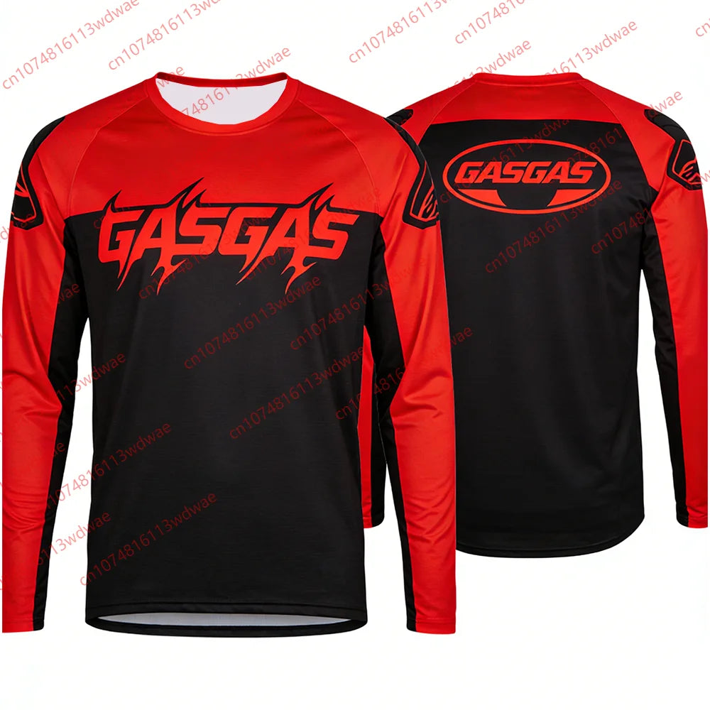 GASGAS Motocross Jersey Men Long Sleeve Breathable Racing Shirt Motorcycle Gear Off-Road MX Apparel Quick-drying cycling suit