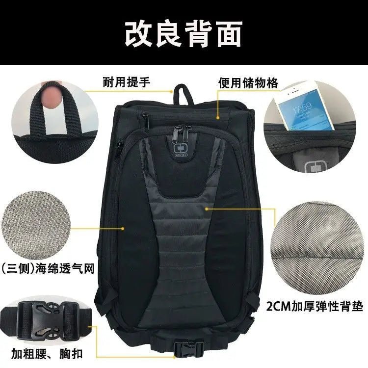 New Carbon Fiber Waterproof Backpack Motorcycle Helmet Luggage Motocross Riding Racing Moto Travel Storage Bag Box sacoche moto2