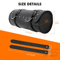 Motorcycle Front Fork Handlebar Bag Leather Waterproof Large Motor Saddlebags Bag Moto Luggage Capacity Storage Pouch Tank W4P2