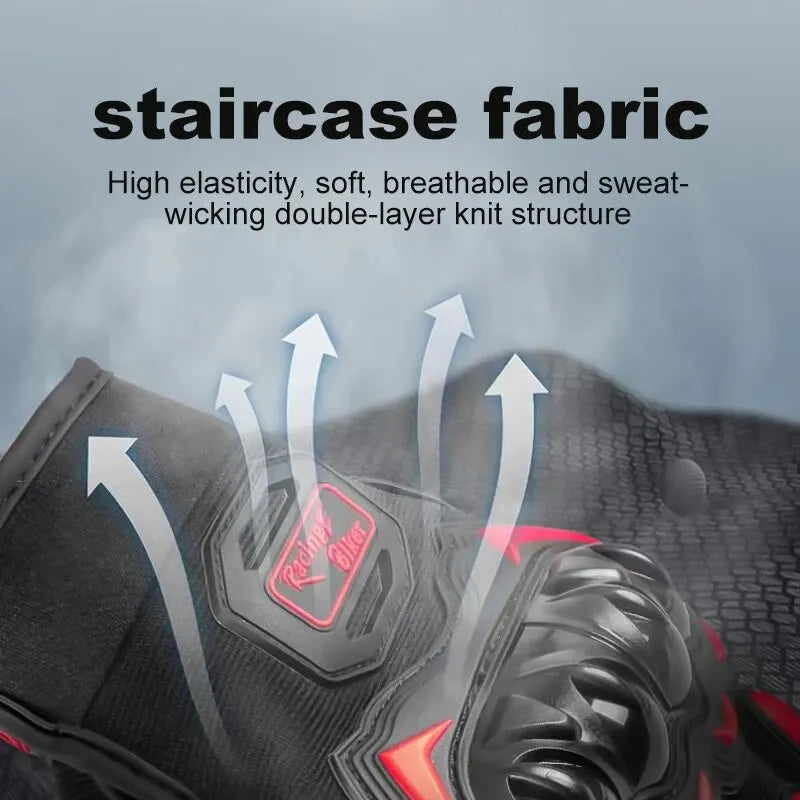 Motorcycle Riding Gloves Men's Non-Slip Off-Road Racing Bicycle Gloves Black Summer and Winter Anti-Fall Cycling Gloves