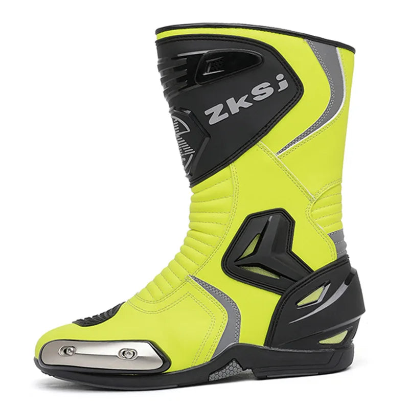 Mens Anti Slip Motorcycle Shoes Dirt Bike Boots Motobike Boots Sport Touring Protection Riding Gear Waterproof botas moto
