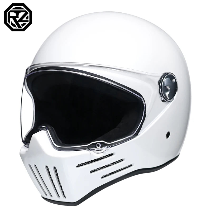Retro motorcycle helmet ABS Light cruiser full coverage helmet for men and women DOT approved