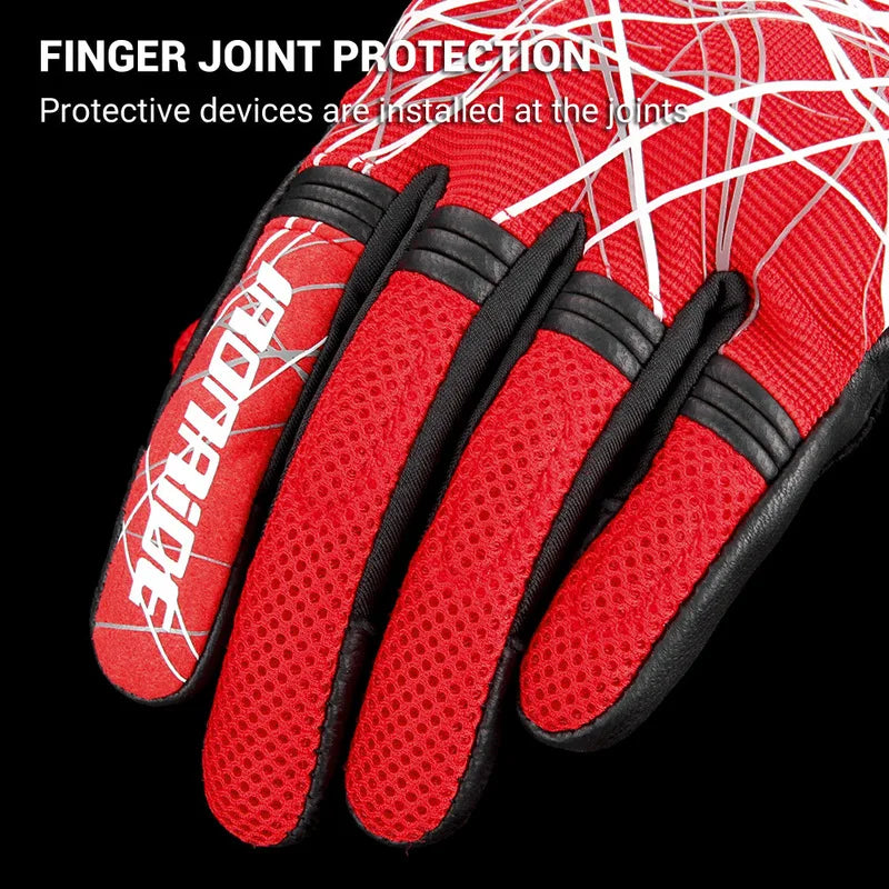 Pro Men's Summer Motorcycle Gloves Full Finger Touch Screen Breathable Built In Protectors Anti Fall Motorbike Biker Riding Gear