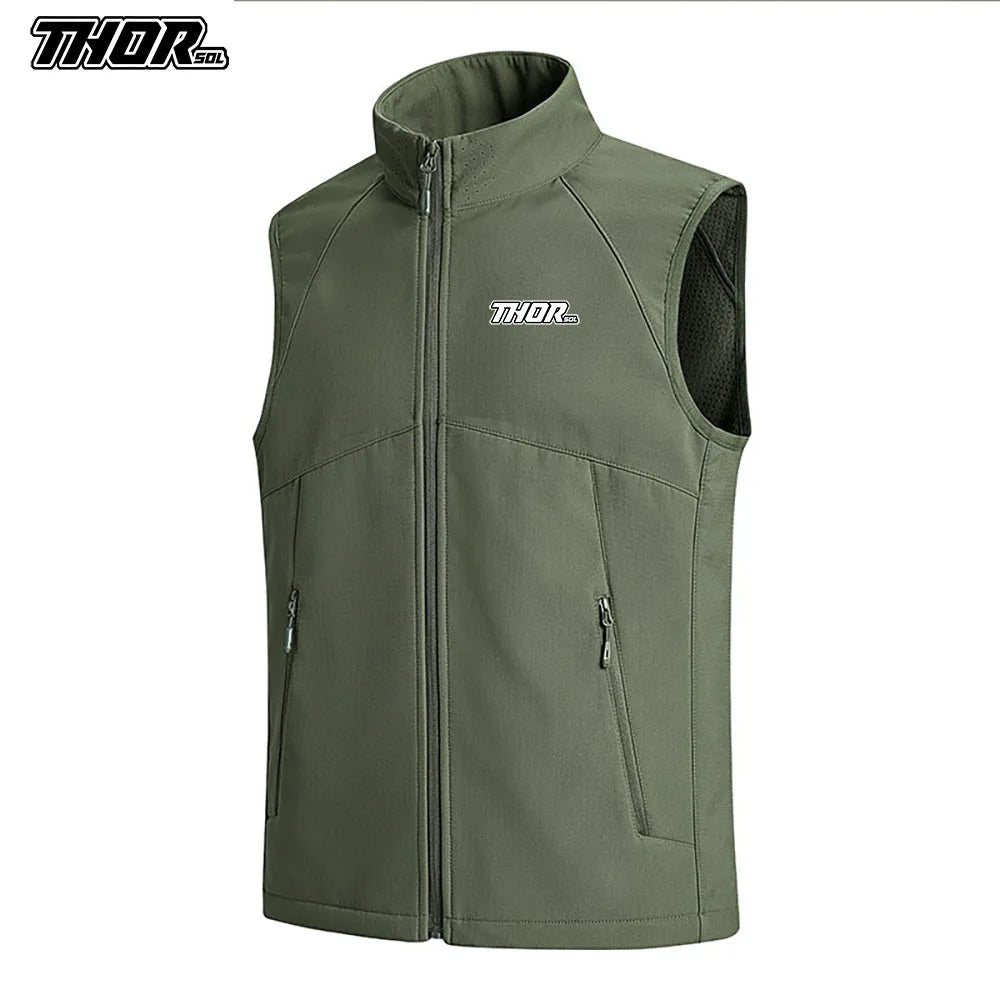 THORSOL Winter Cycling Vest Windproof Man MTB Gilet Chaleco Ciclismo Hombre Bicycle Clothing Motorcycle Bike Jacket Waterproof