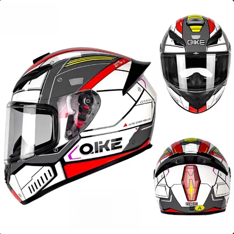 Latest Personalised Design Grey Wolf Pattern Motorcycle Full Face Helmet DOT Approved Possess Unmatched Comfort Thrilling Rides