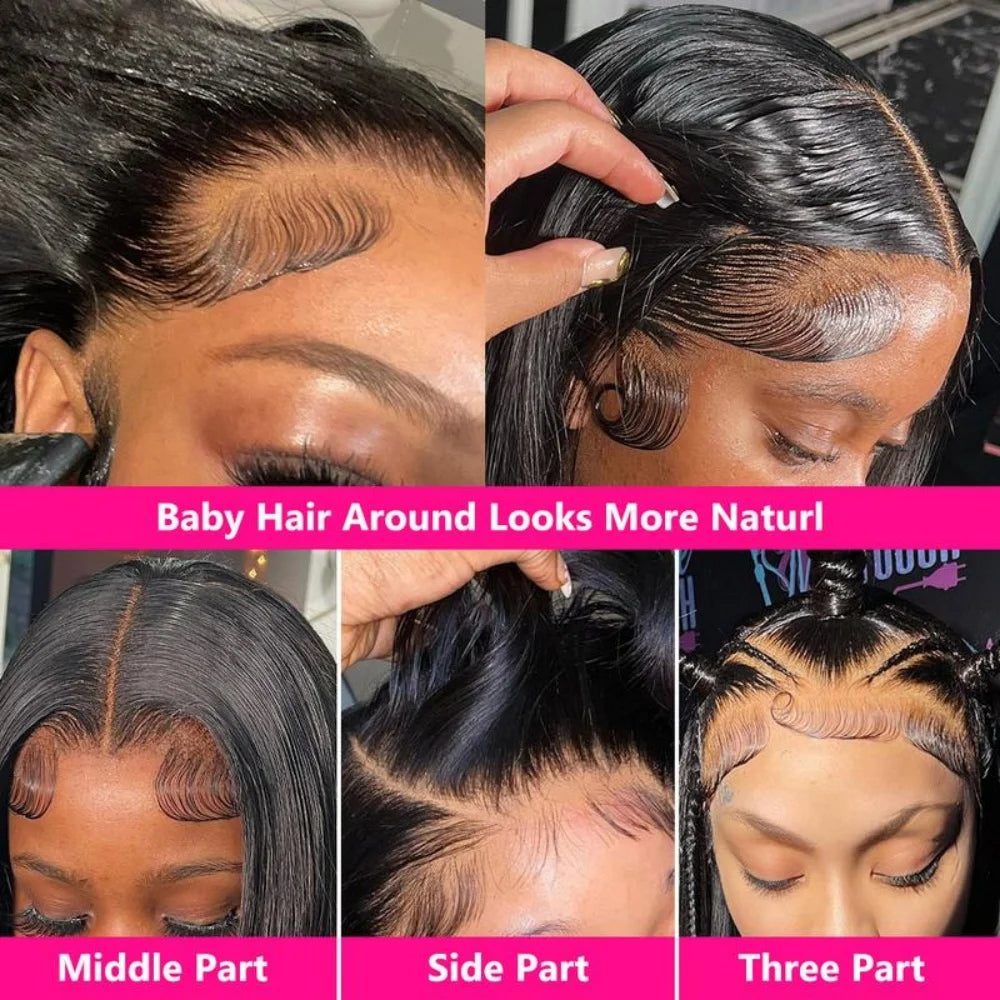 200% Density Body Wave Lace Front Wigs Human Hair 13x6 HD Lace Frontal Wig With Baby Hair Pre Plucked 13x4 Human Hair Wigs