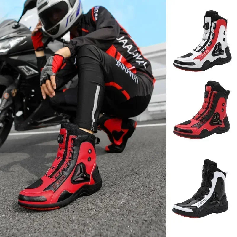 Riding Tribe  Motorcycle Boots Men Motocross Botas Moto Motorboats Shoes Motorbike Racing Career Bicycle Speed Boots