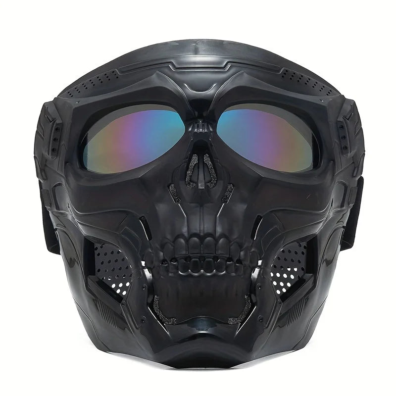Motorcycle skull mask wind goggles outdoor sports riding glasses Halloween props windproof tactical mask