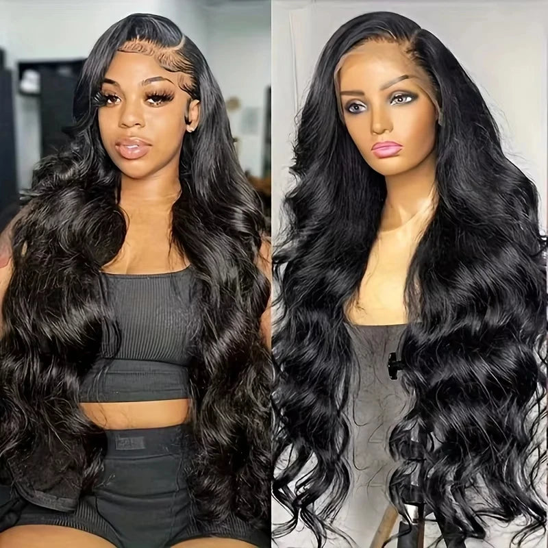 13x6 Body Wave Lace frontal Wig Human Hair Pre Plucked Glueless 13X4 Brazilian Body Wave HD Transparent Lace Wigs For Women