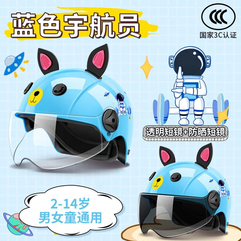 Kids Helmet for Electric Motorcycle Bike Children Safety Helmet for Boys Girls Toddler Summer Winter Half Helmet