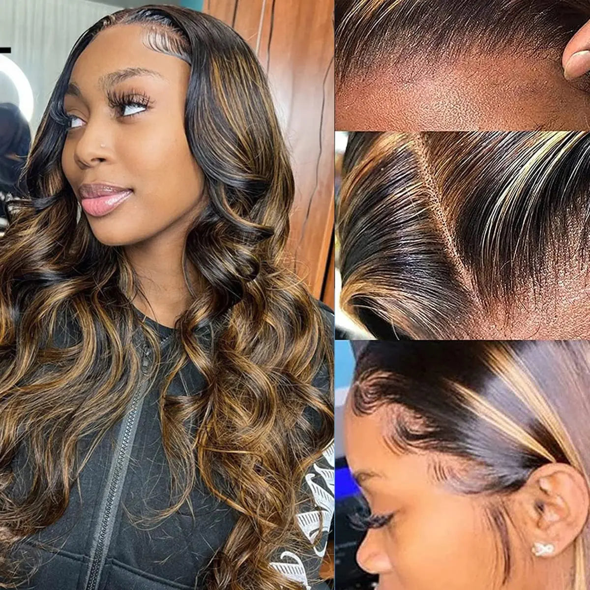 SoGreat 200% Density Loose Body Wave Wig 13x6 Hd Frontal Wig 13x4 Lace Frontal 4/27 Highlight Wig Human Hair Brazilian Hair