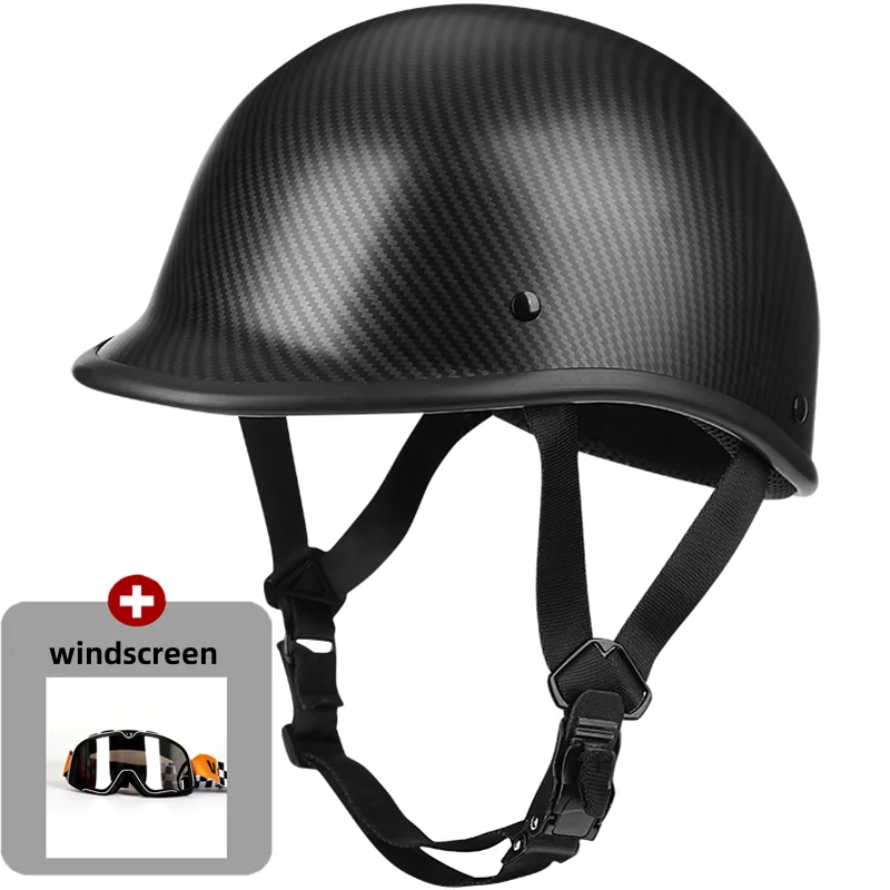 Motorcycle Half Helmet German Vintage Helmet Moto Motorcycle Open Face retro scooter half Helmet Biker Pilot Helmet