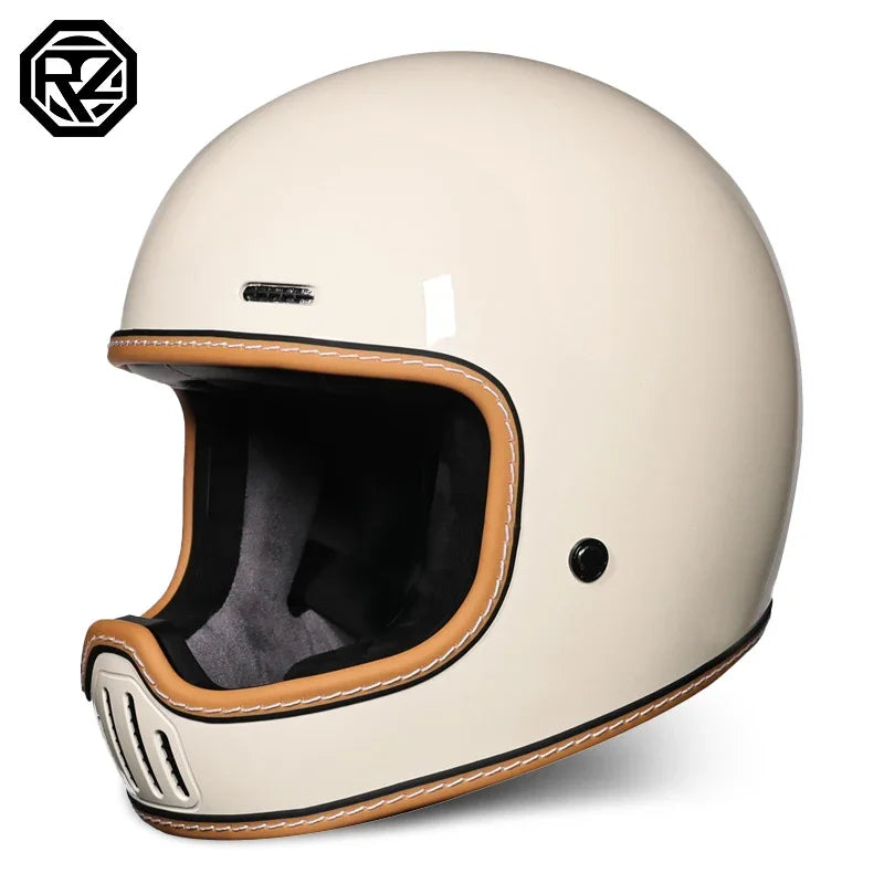 ORZ Retro Motorcycle Full Helmet Motorcycle Helmet Four Seasons Couple Street Bike Helmet Riding Cascos Para Moto