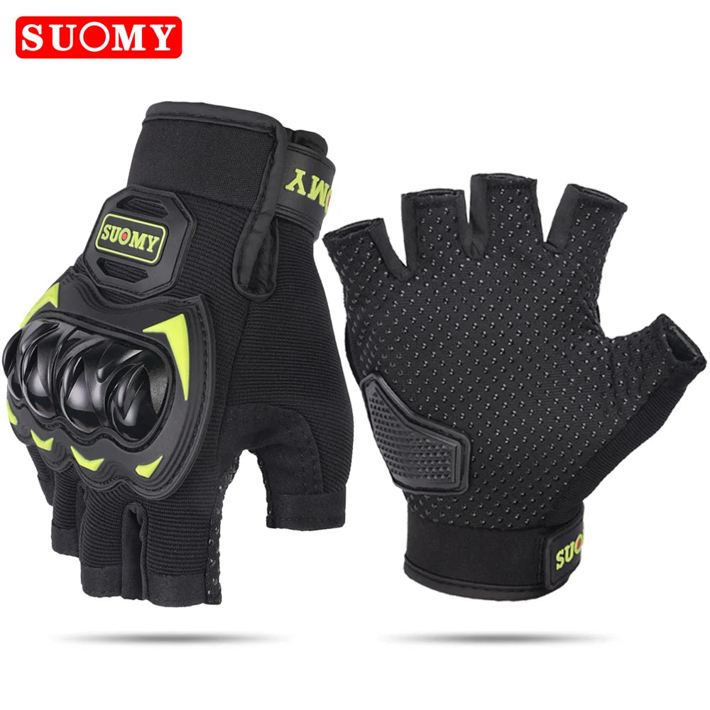 SUOMY Summer Motorcycle Gloves Sports Cycling Gloves Half Finger Men Women MTB Bike Gloves Riding Motorbike Bicycle Gloves
