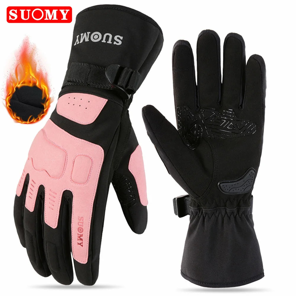SUOMY Motorcycle Gloves Waterproof Guantes Men Women Motorbike Riding Gloves Windproof Touch Screen Moto Motocross Gloves Winter