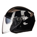 Dual Lens Retro Open Face 3/4 Motorcycle Helmet Riding Motocross Racing Motobike Vintage Cascos Capacete De Moto Men Women DOT