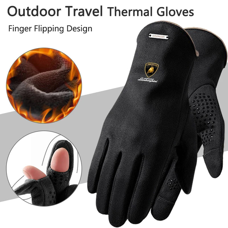 StickerWarm Driving Motorcycle Riding Anti-slip Flip Cover Gloves For Lamborghini LP570 LP610 Urus LP700 LP770 GallardoAventador