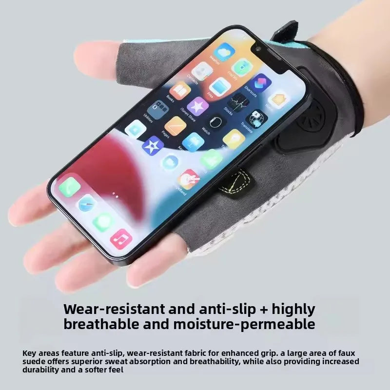 Motorcycle Protective Gloves for Unisex Breathable Anti Slip Touch Screen Gloves Outdoor Off-road Riding Wear-resistant Gloves