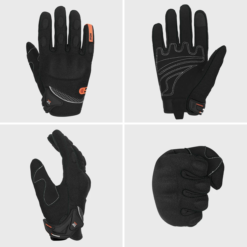 Summer Motorcycle Gloves Breathable Riding Gloves Hard Knuckle Touchscreen Motorbike Gloves For Dirt Bike Moto Full Finger Glove