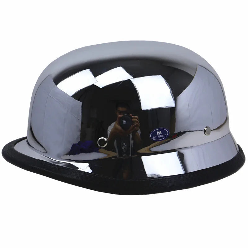 DOT Certification Motorcycle Half Helmet German Leather Vintage Helmet Casco Moto Motorcycle Open Face Helmet Biker Pilot S-XXL