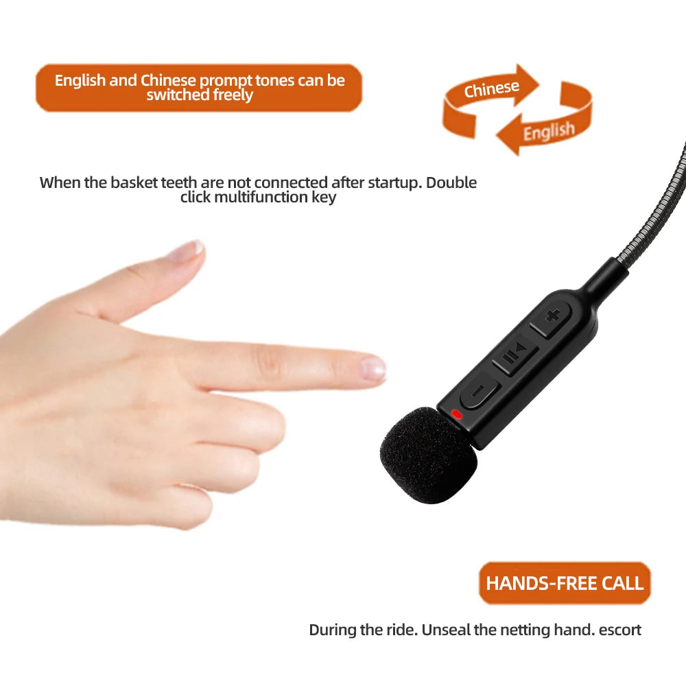 Bluetooth 5.3 Motorcycle Helmet Headset Wireless Riding Headphone Anti-interference Motor Bike Handsfree Helmet Headsets