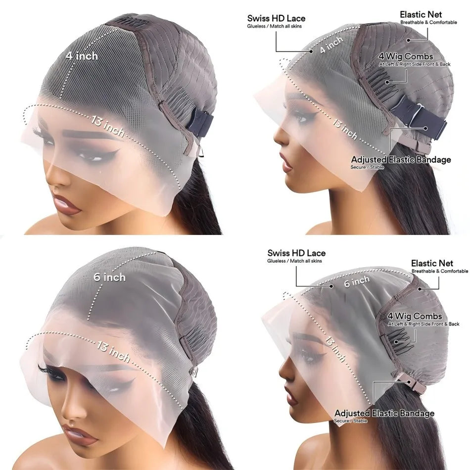 Deep Wave Human Hair Wigs 99J Burgundy 13X6 Hd Lace Frontal Wig 13X4 Human Hair 250 Density Water Wave Preplucked Brazilian Wig