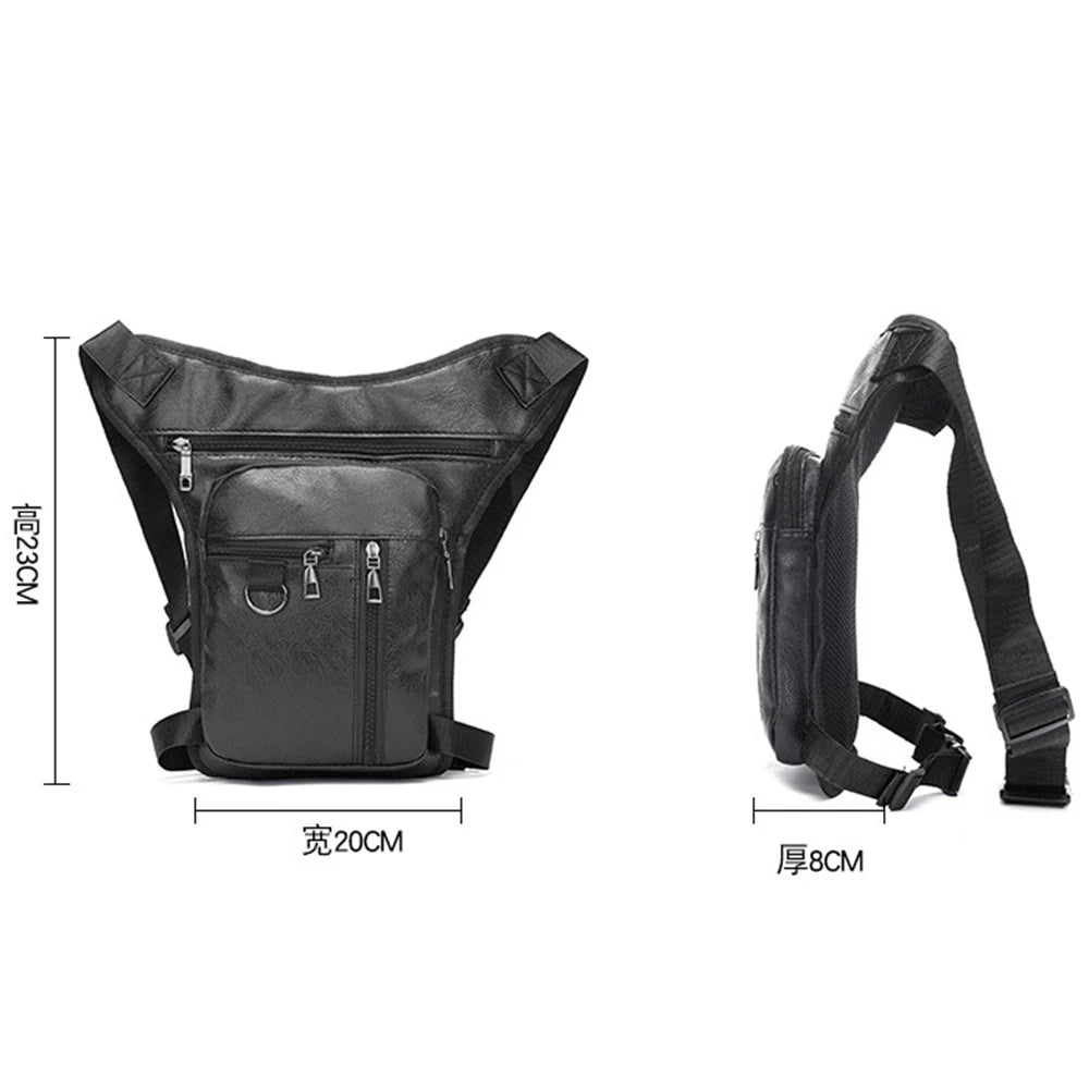 Vintage Pu Leather Drop Leg Bag Thigh Hip Bum Belt Leg Waist Bags Men Motorcycle Bag Belt Hip Bag 3 Color Motocross Leg Bag